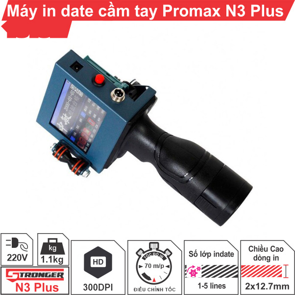 Máy in date cầm tay Promax Printer N3 Plus Máy in date cầm tay Promax Printer N3 Plus