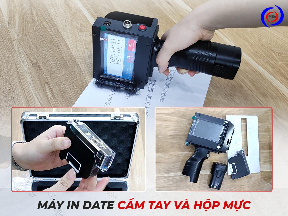 Máy in date cầm tay và hộp mực