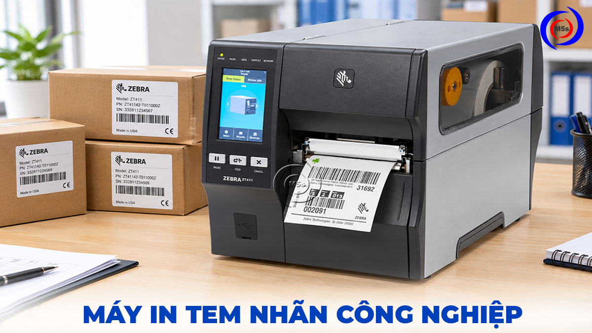 Máy in tem nhãn, mã vạch công nghiệp