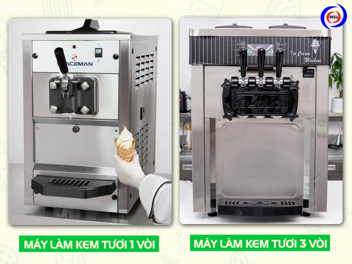 Máy làm kem tươi 1 vòi và 3 vòi Máy làm kem tươi 1 vòi và 3 vòi