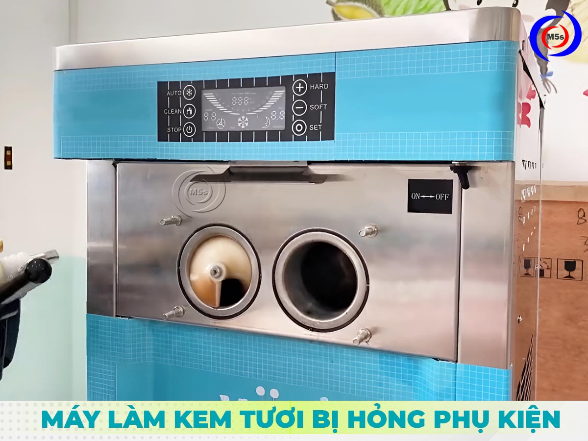 Máy làm kem tươi bị hư hỏng phụ kiện