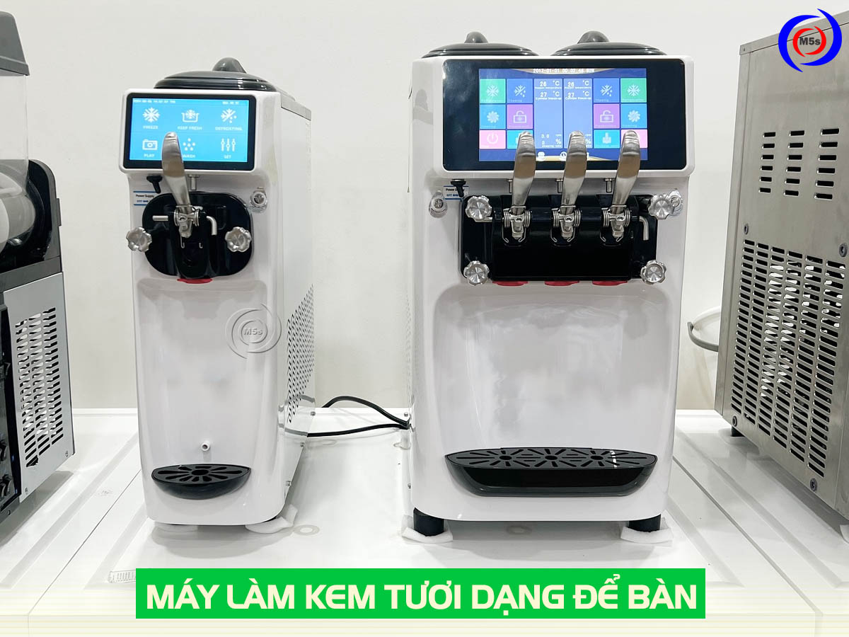 Máy làm kem tươi dạng để bàn Máy làm kem tươi dạng để bàn