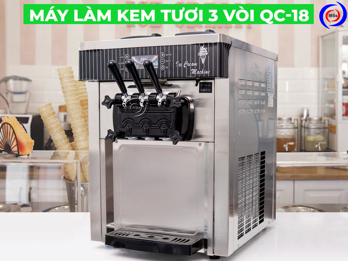 Máy làm kem tươi 3 vòi QC-18