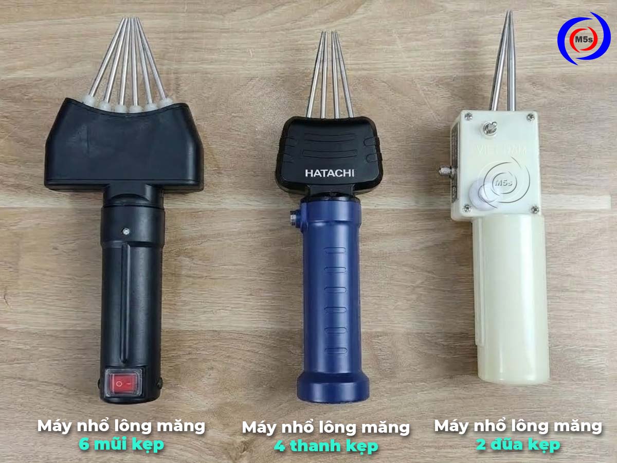 Máy nhổ lông măng vịt cầm tay 2, 4 và 6 thanh kẹp