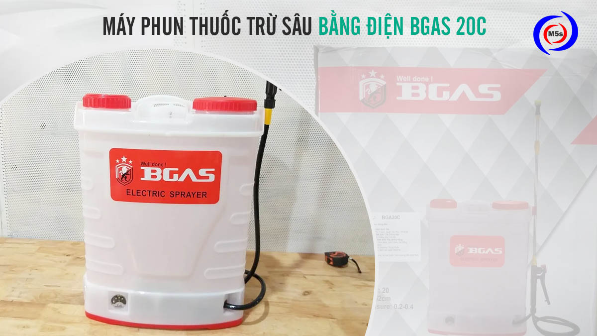 Máy bơm phun thuốc trừ sâu bằng điện Bgas 20C 