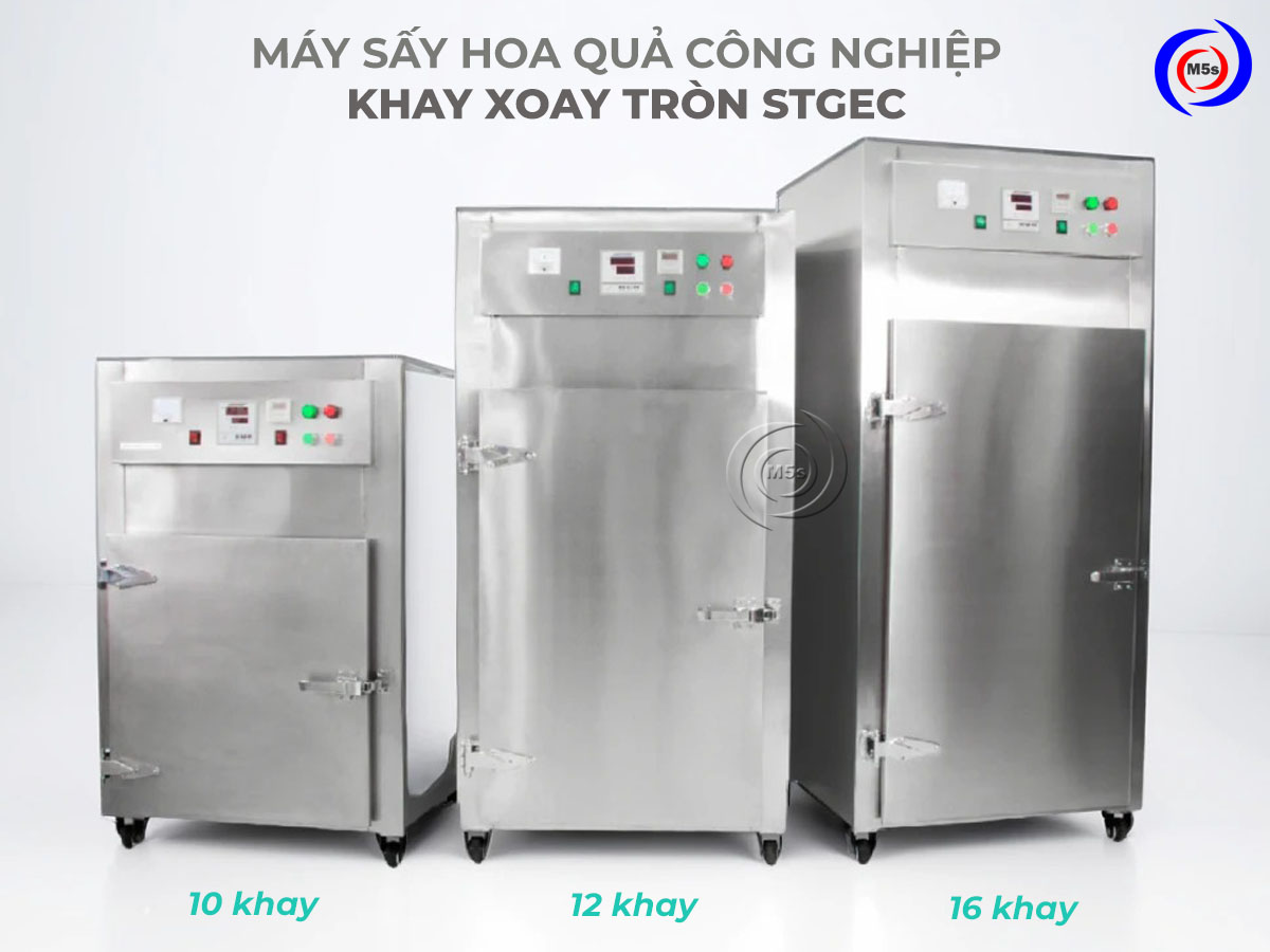 Máy sấy hoa quả công nghiệp khay xoay tròn ST-GEC Máy sấy hoa quả công nghiệp khay xoay tròn ST-GEC