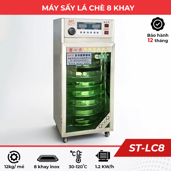 Máy sấy lá chè, lá trà xanh 8 khay ST-LC8 Máy sấy lá chè, lá trà xanh 8 khay ST-LC8