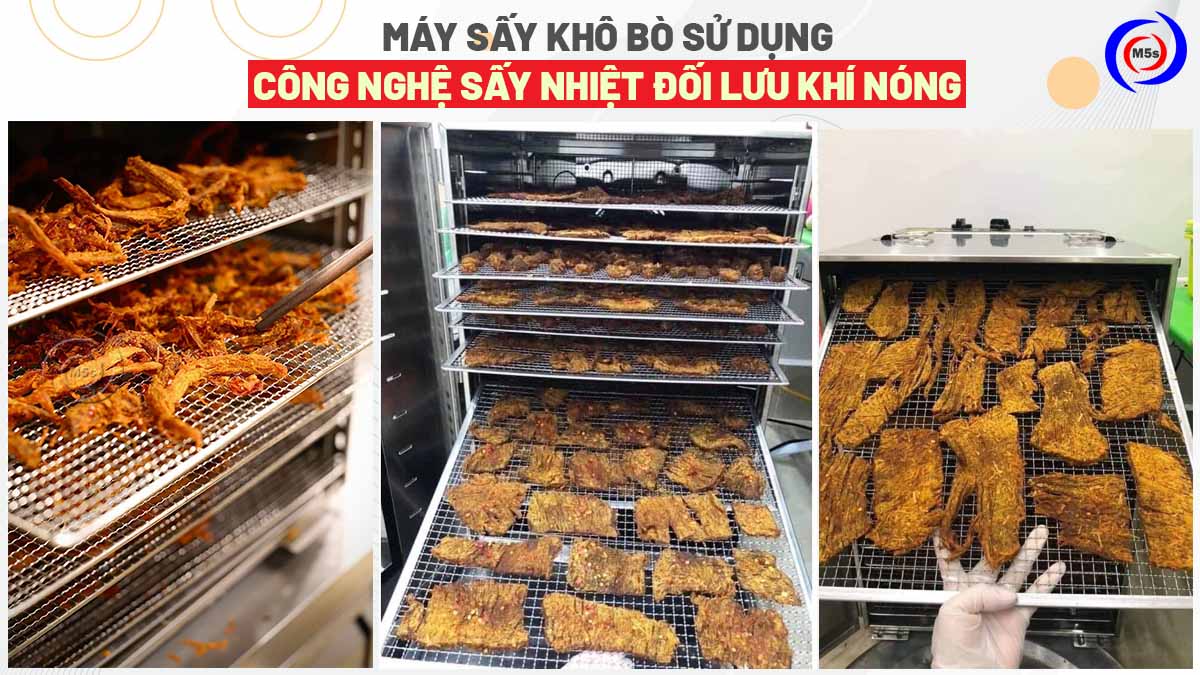 Máy sấy thịt khô bò sử dụng công nghệ sấy nhiệt