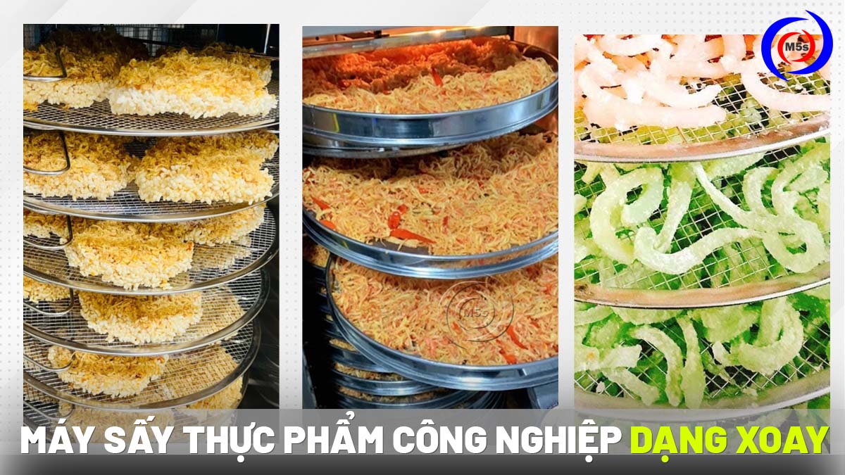 Máy sấy thực phẩm công nghiệp dạng xoay 