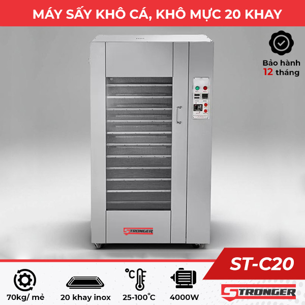 Máy sấy thực phẩm 20 khay Stronger ST-C20