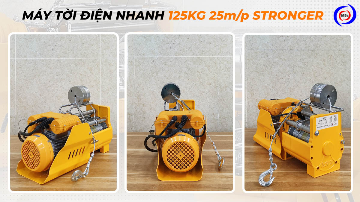 Máy tời điện nhanh 125kg 25mp Stronger