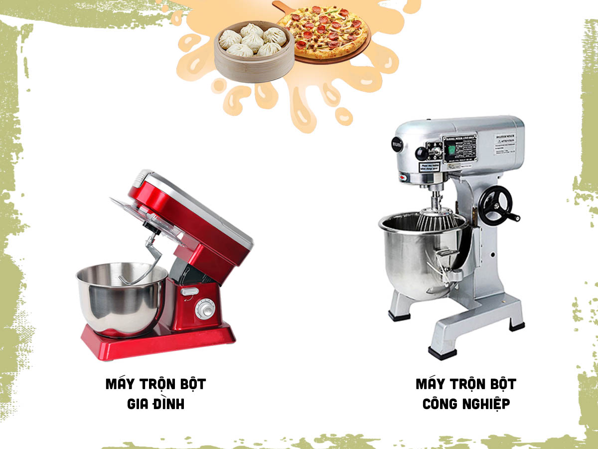Máy trộn bột công nghiệp, gia đình