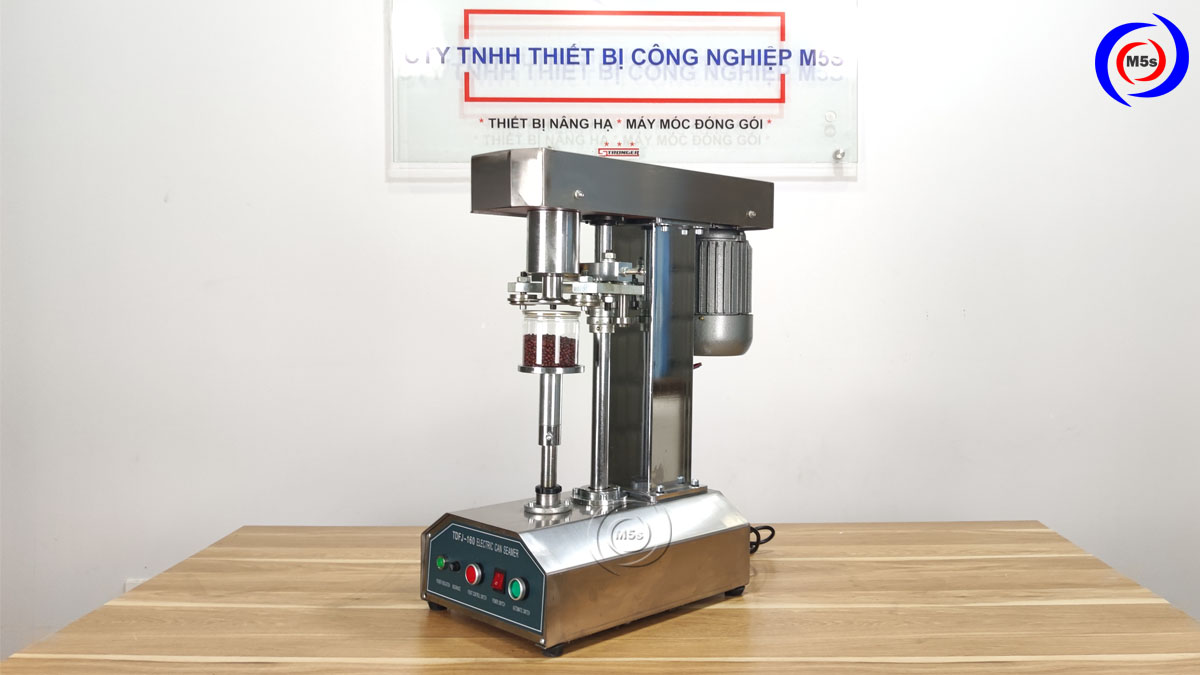 Máy viền mí lon tại kho hàng Thiết bị M5s