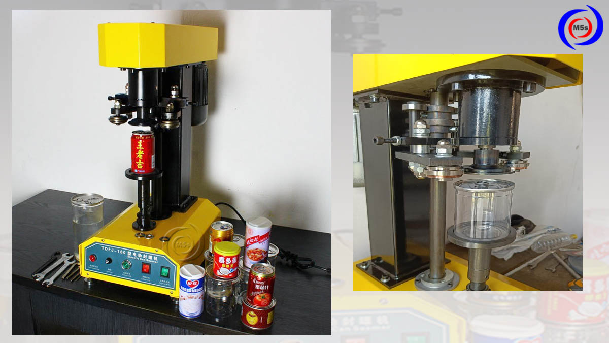 Máy viền mí lon bán tự động TDF-160 sơn tĩnh điện