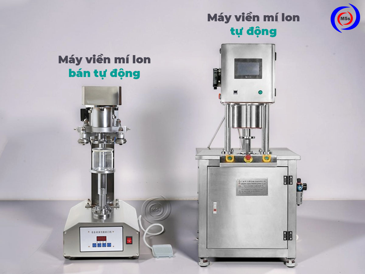 Máy viền mí lon tự động và bán tự động Máy viền mí lon tự động và bán tự động