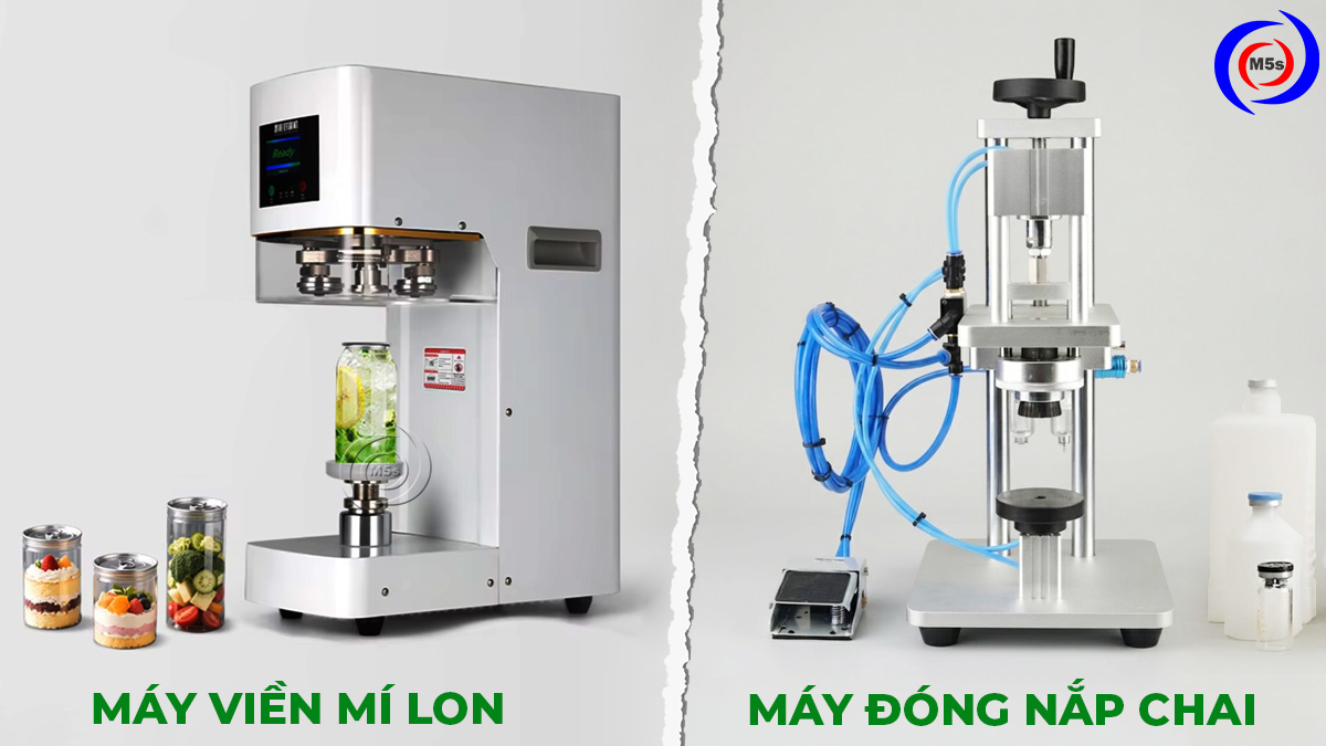 Máy dập nắp lon và máy đóng nắp chai