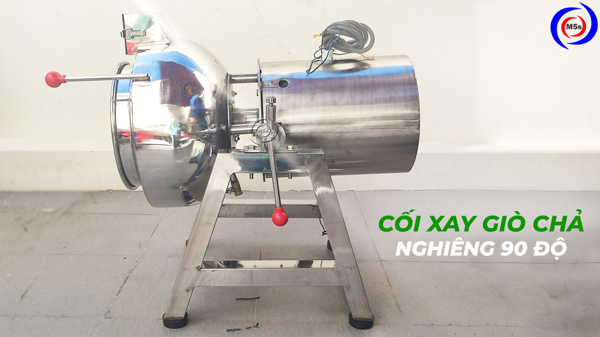 Máy xay giò chả 15kg nghiêng 90 độ