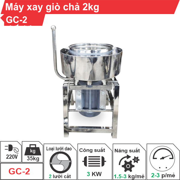 Máy xay giò chả 2kg Máy xay giò chả 2kg