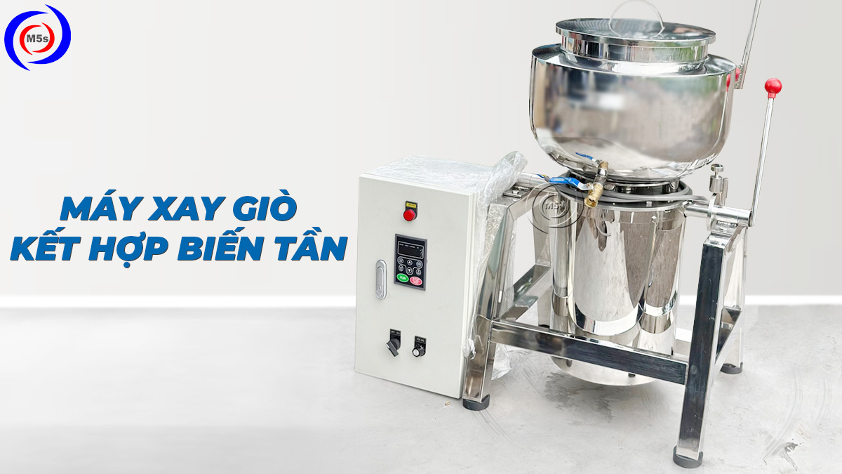 Máy xay giò chả kết hợp biến tần