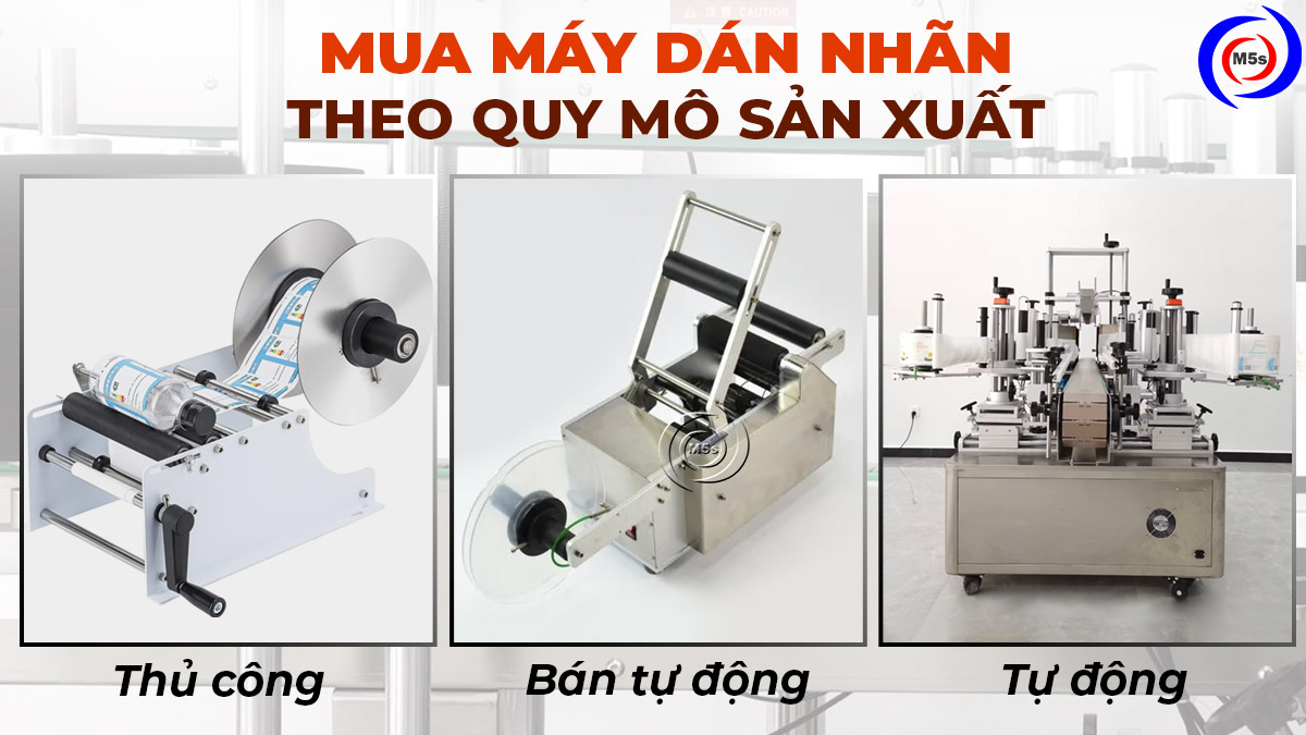 Mua máy dán nhãn theo quy mô sản xuất