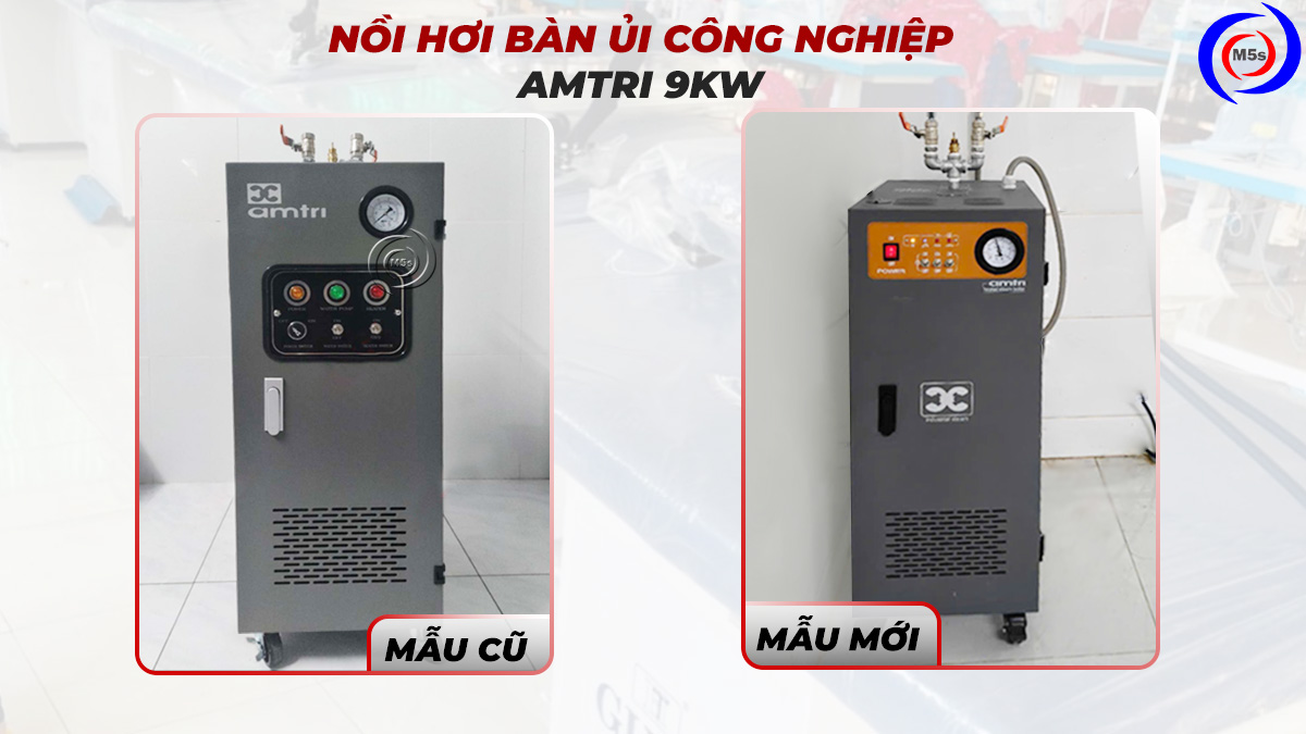 Nồi hơi bàn ủi AMTRI 9KW mẫu cũ và mẫu mới 2025