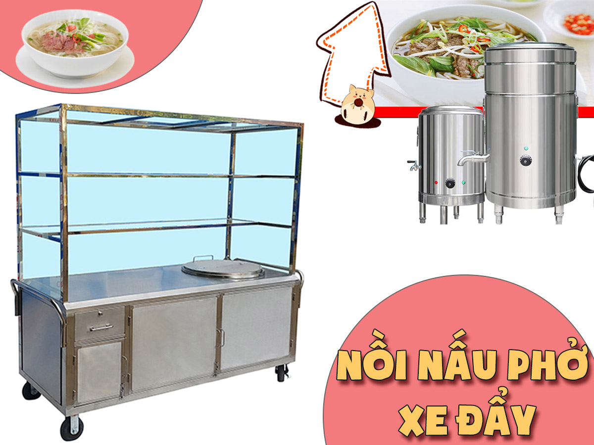 Nồi nấu phở xe đẩy Nồi nấu phở xe đẩy