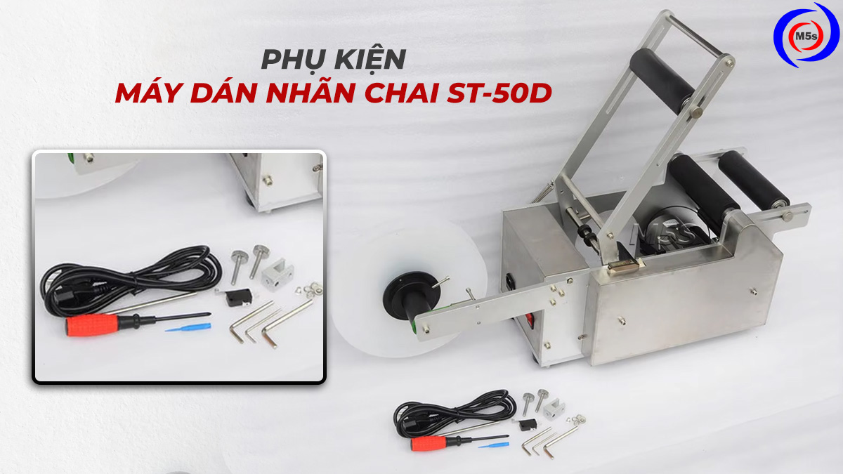 Bộ phụ kiện máy dán tem nhãn chai tròn ST-50D