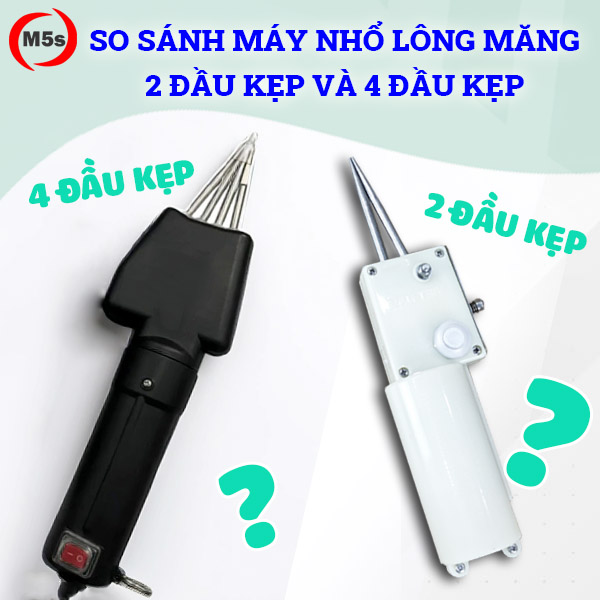 So sánh máy nhổ lông măng 2 đầu kẹp và 4 đầu kẹp