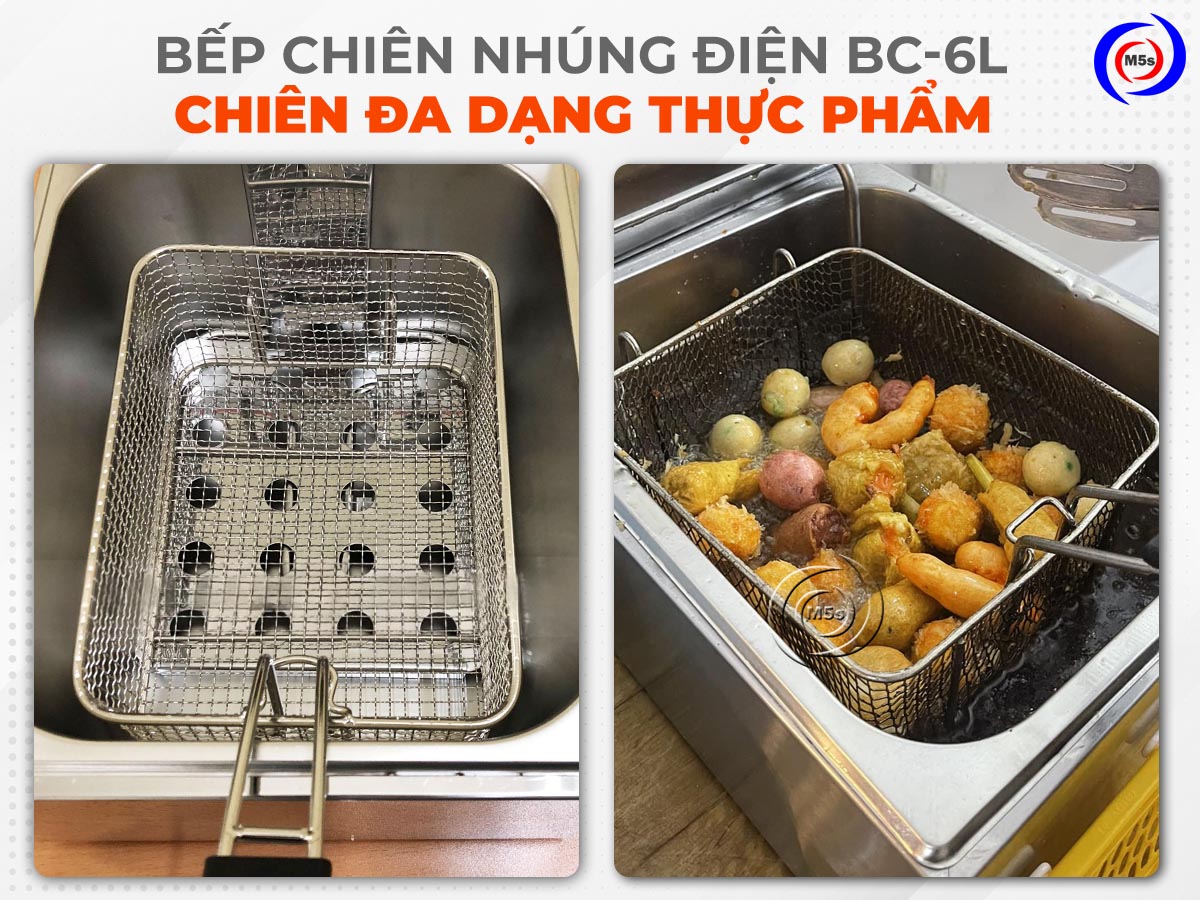 thành phẩm bếp chiên nhúng BC-6L