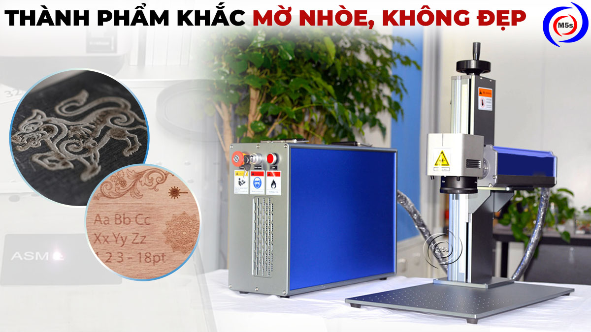 Thành phẩm khắc mờ nhòe, không đẹp Thành phẩm khắc mờ nhòe, không đẹp
