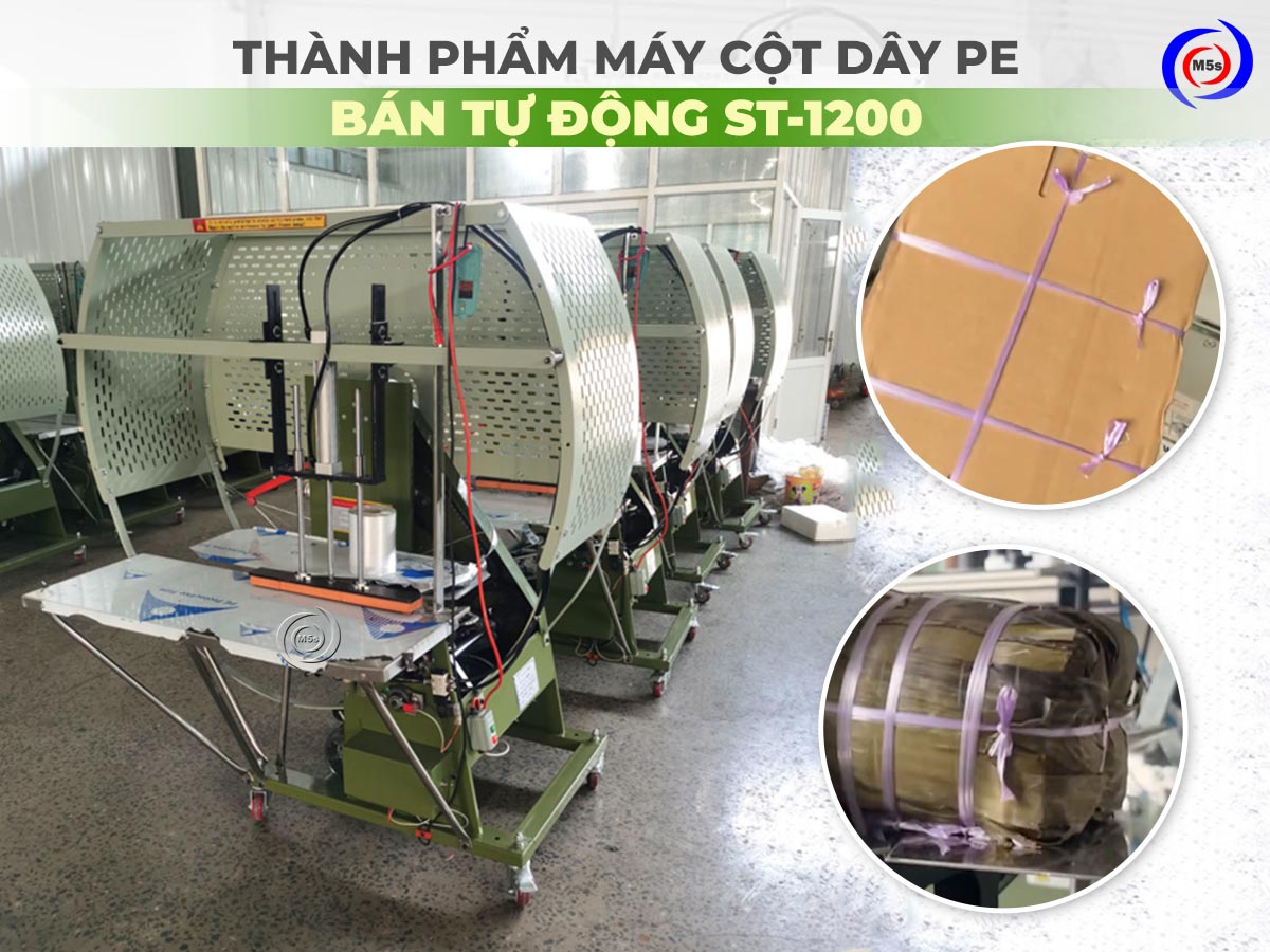Thành phẩm máy cột dây PE bán tự động ST-1200