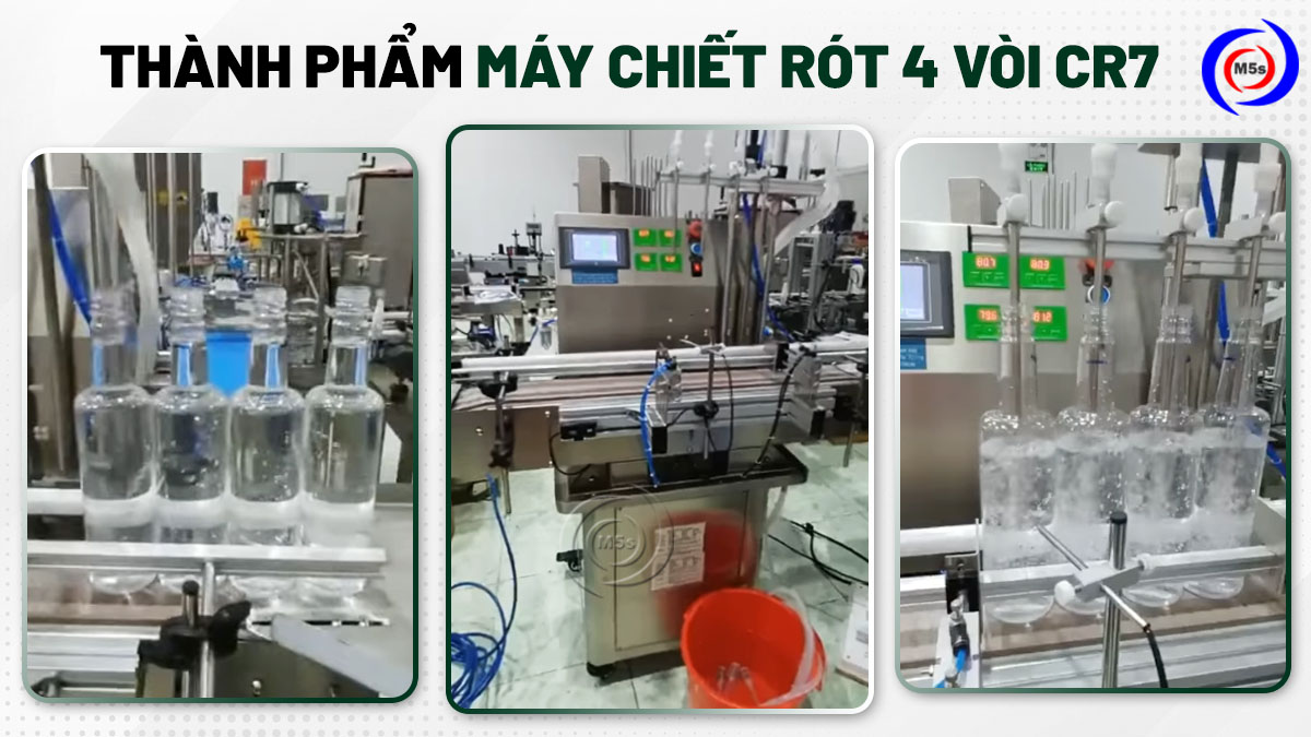 Thành phẩm máy chiết rót 4 vòi cr7