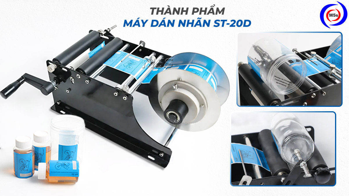 Thành phẩm của máy dán nhãn decal thủ công ST-20D
