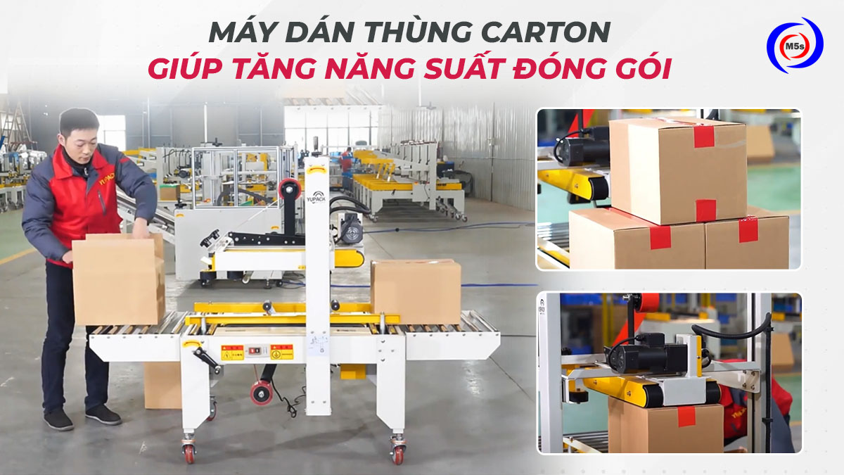 Thành phẩm máy dán thùng carton