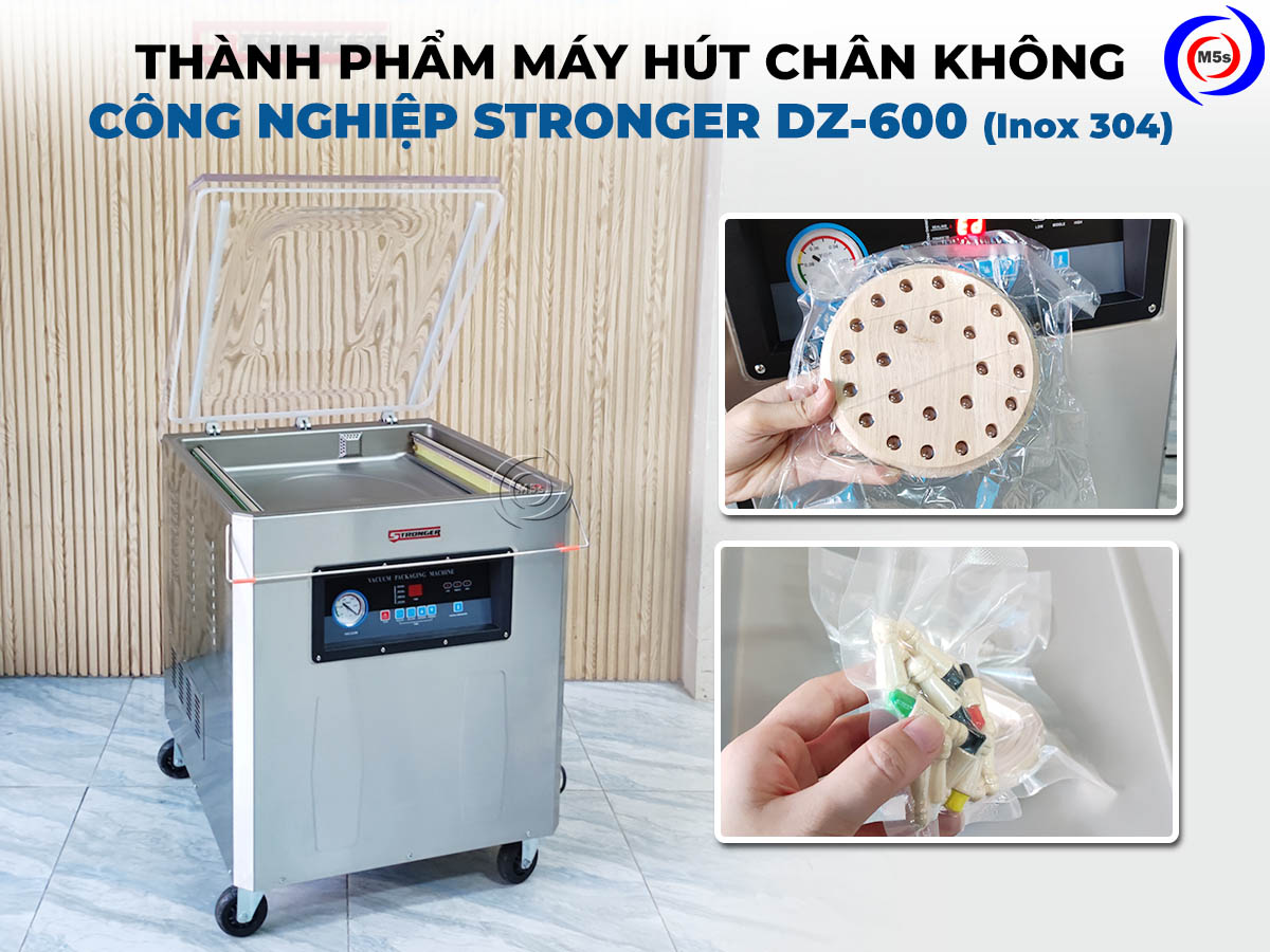máy hút chân không công nghiệp Stronger DZ-600 inox 304 máy hút chân không công nghiệp Stronger DZ-600 inox 304