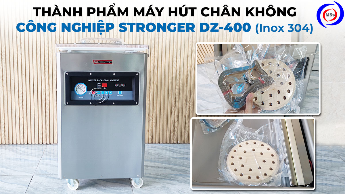 Máy hút chân không công nghiệp Stronger DZ-400 inox 304 Máy hút chân không công nghiệp Stronger DZ-400 inox 304