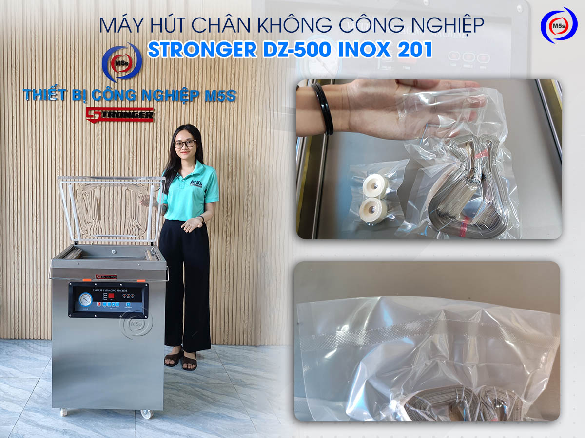 máy hút chân không công nghiệp DZ-500 inox 201 tại M5s
