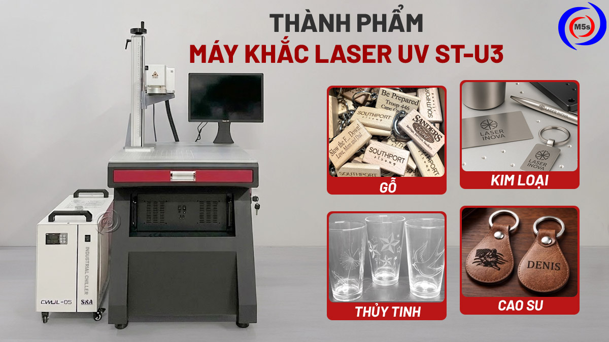 Thành phẩm máy khắc laser UV ST-U3 Thành phẩm máy khắc laser UV ST-U3