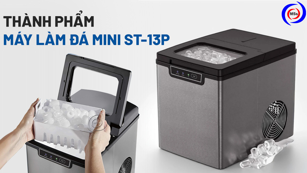 Thành phẩm máy làm đá mini st-13p