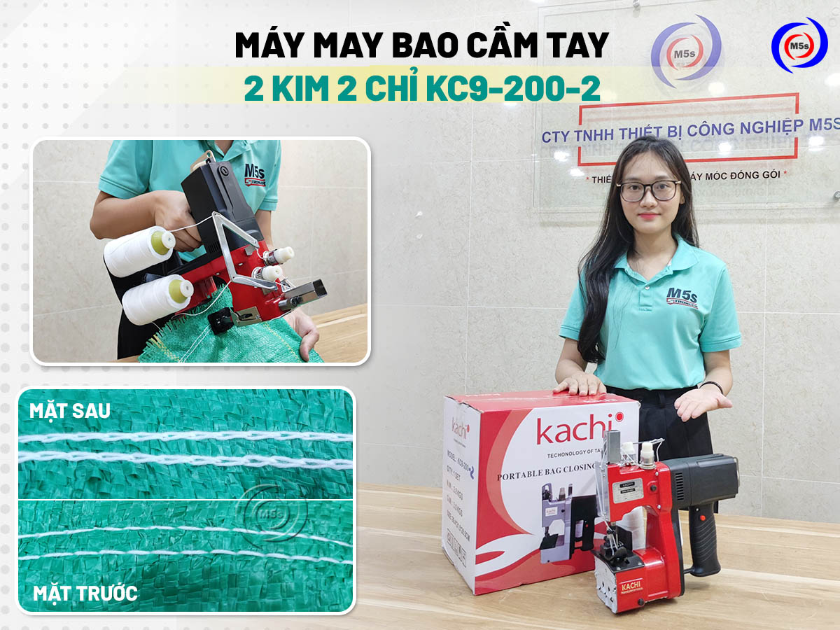 thành phẩm máy may bao bì cầm tay Kachi KC9-200-02