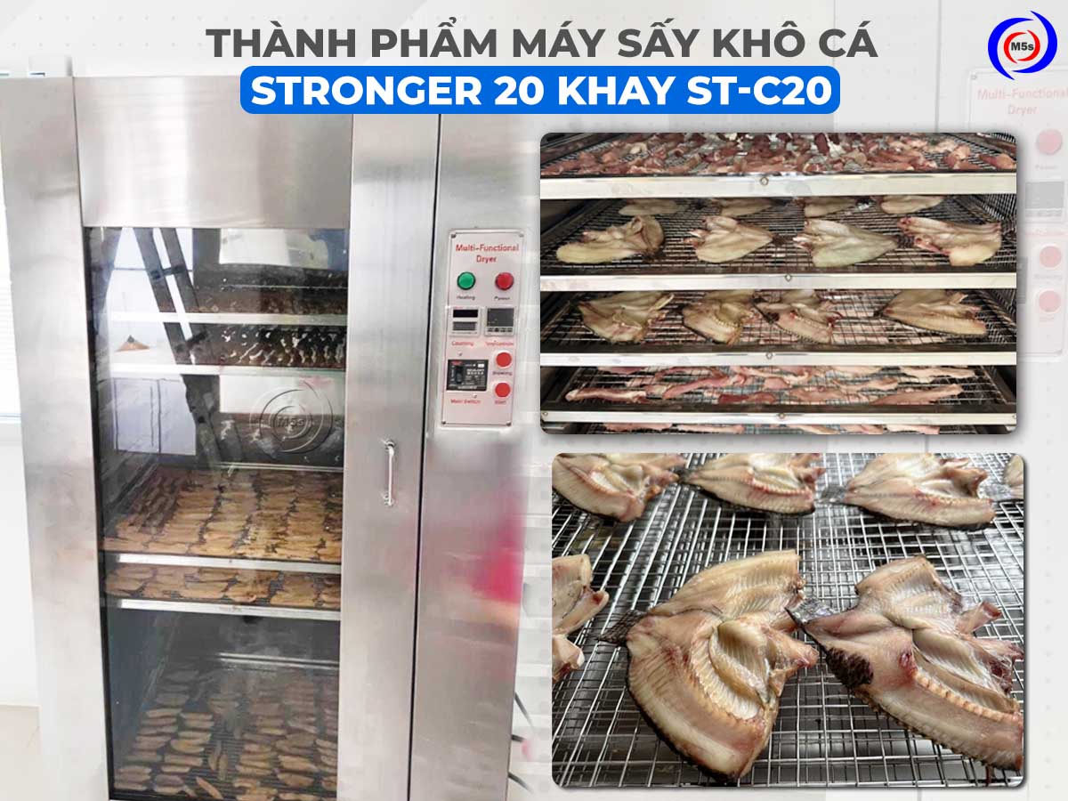 Thành phẩm máy sấy khô cá Stronger 20 khay ST-C20