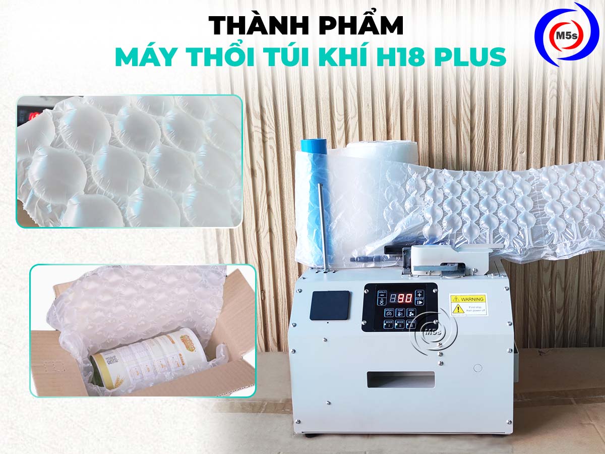 thành phẩm của máy thổi túi khí chống sốc H18 Plus