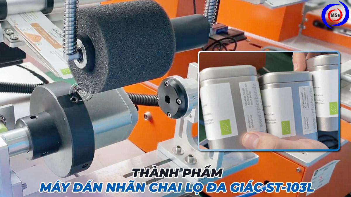 thành phẩm máy dán tem nhãn decal ST-103L