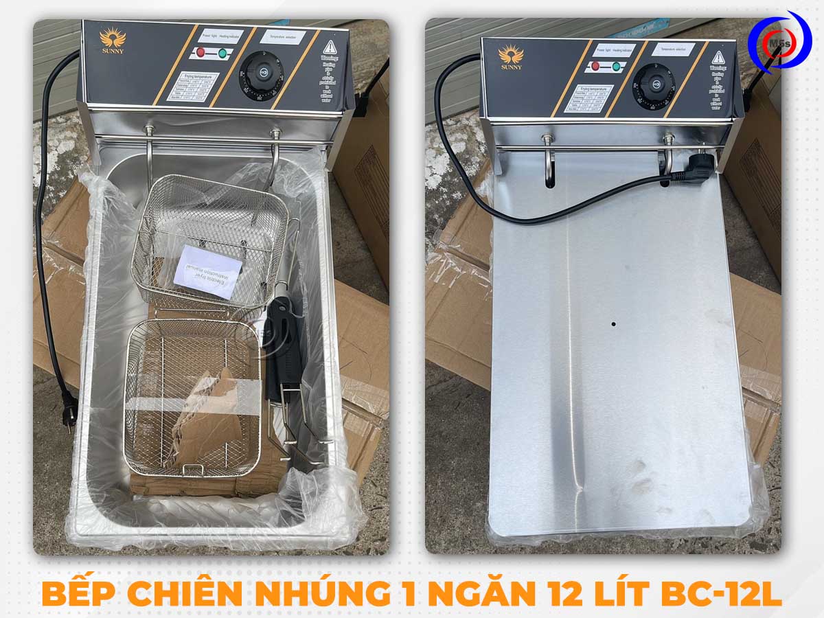 thực tế bếp chiên nhúng đơn BC-12L