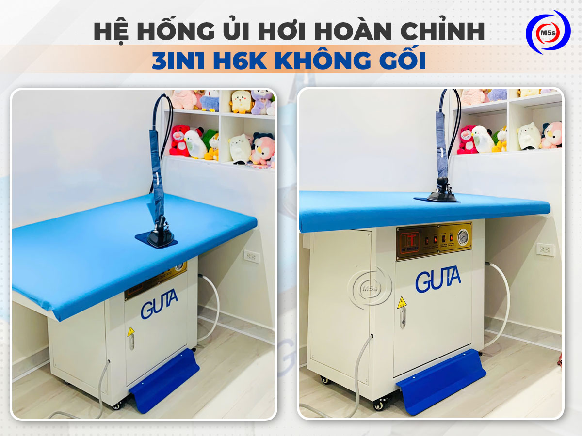 Hệ thống ủi hơi hoàn chỉnh 3in1 6kW loại không gối