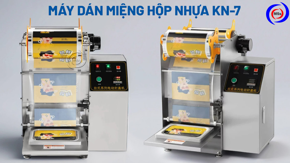 Tổng quan máy dán miệng hộp nhựa KN-7
