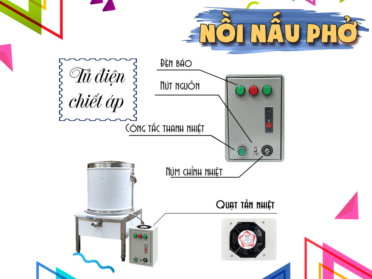 Tủ điện chiết áp nồi nấu phở Tủ điện chiết áp nồi nấu phở