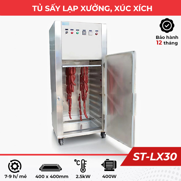 Tủ sấy lạp xưởng xúc xích có móc treo ST-LX30 Tủ sấy lạp xưởng xúc xích có móc treo ST-LX30