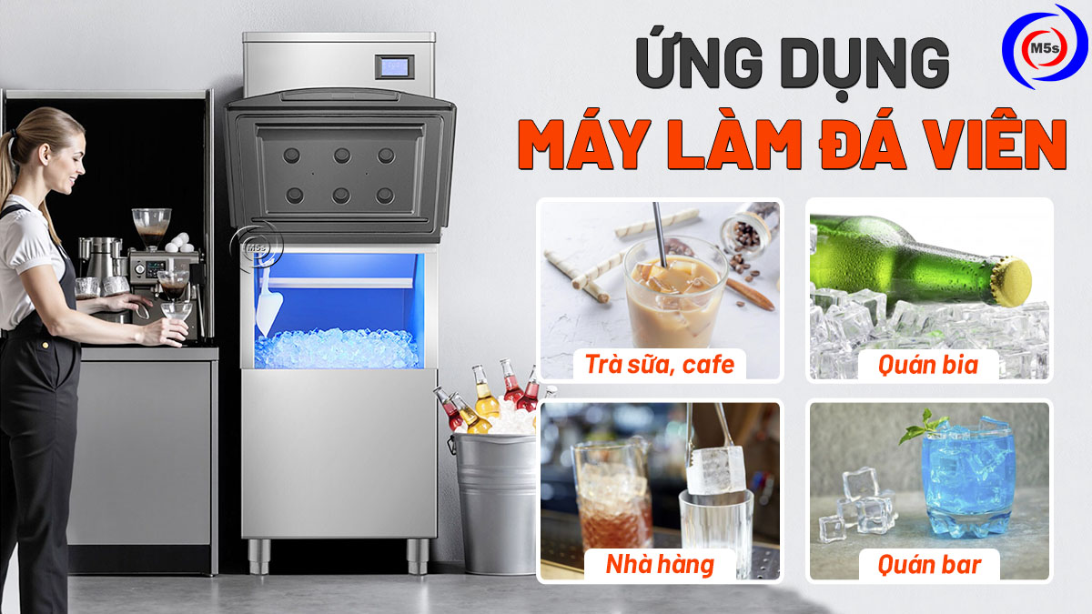 Ứng dụng máy làm đá viên Ứng dụng máy làm đá viên