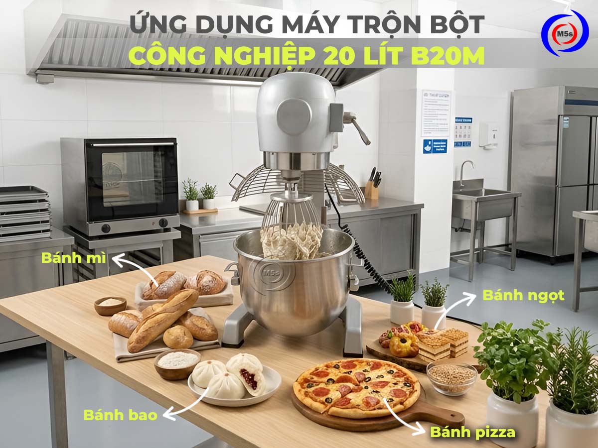 Ứng dụng máy trộn bột công nghiệp 20L B20M